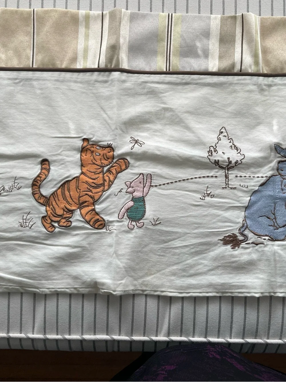 Disney Striped Neutral Cotton Winnie the Pooh valence